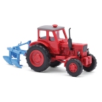 Busch 51361 - H0 - Belarus MTS-52 mit Zweischarrpflug